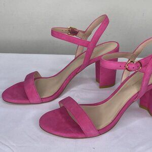 Stuart Weitzman Women’s Dancer 75 Block Heel Sandals – Peonia Pink – Size 8.5